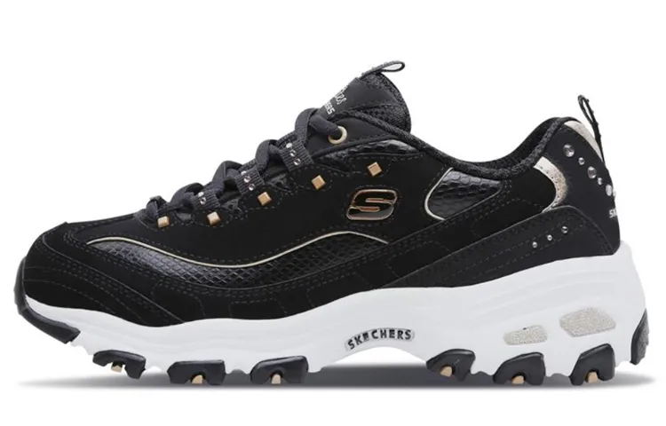 Skechers D'Lites Lightweight Low top Chunky Sneakers Women's Black