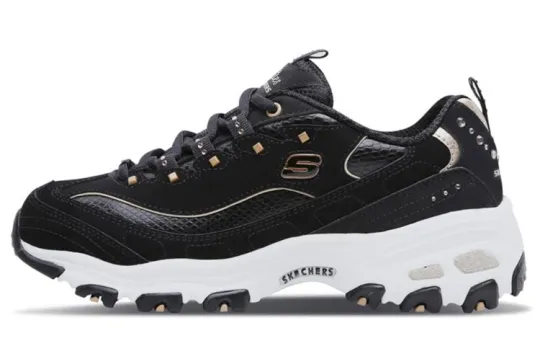 Skechers D'Lites Lightweight Low top Chunky Sneakers Women's Black