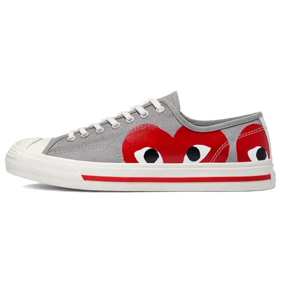 Converse Jack Purcell Comme Des Garcons Play Grey Red
