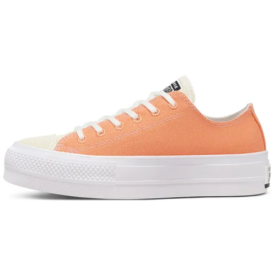 Converse Chuck Taylor All Star Women's Renew Cotton Platform Low 'Fuel Orange'