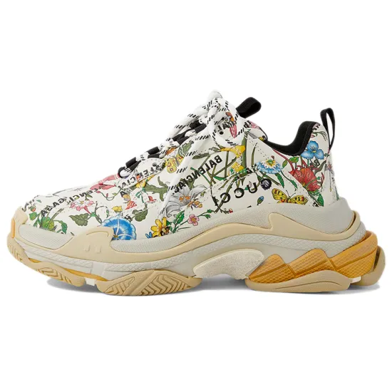 Gucci X Balenciaga The Hacker Project Triple S Flora Print Women's