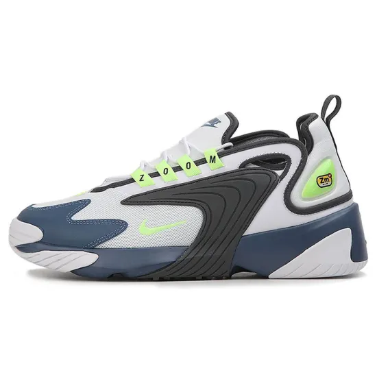 Nike Zoom 2K Chunky Sneakers Men Low-top White/Green/Blue