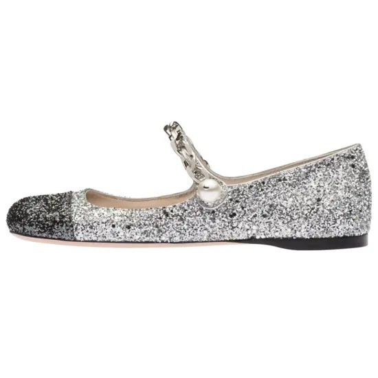 MIU MIU Women's Casual Shoes Women's Silver/Black