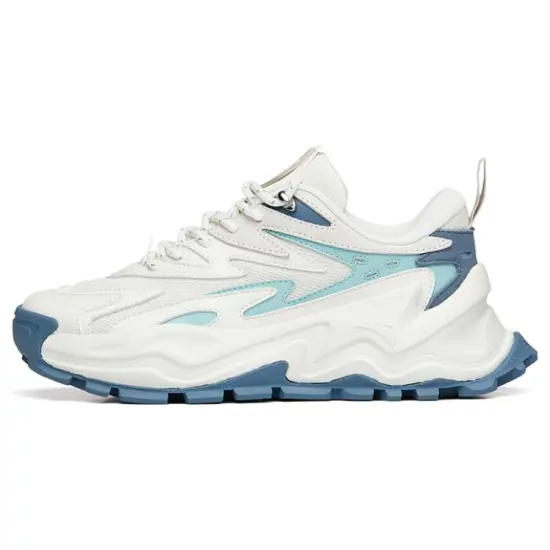 Anta Hot Cushioning Anti-Slip And Wear-Resistant Low-Top Chunky Sneakers Women's White Blue