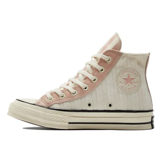 Converse Chuck Taylor All Star 70 Hi Striped Terry Cloth Egret Pink Clay Women's