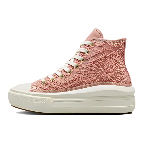 Converse Chuck Taylor All Star Move Platform Hi Daisy Cord Rust Pink Women's