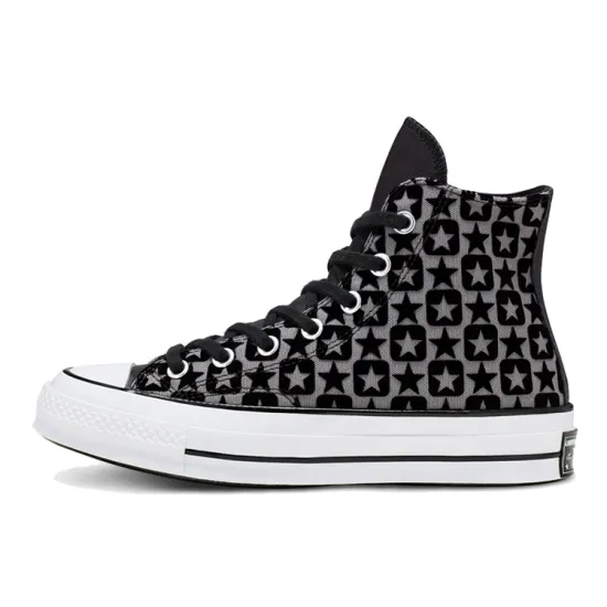 Converse Chuck 70 Canvas Shoes Women's High-top Black/gray/white