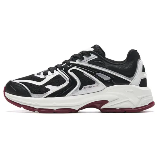 ANTA Millennium Glacier Chunky Sneakers Women's Low-Top Black White