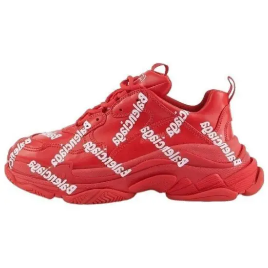 Balenciaga Triple S Sneaker 'Allover Logo - Tomato Red'