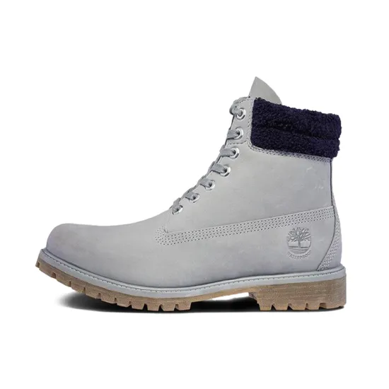 Timberland Waterproof 6 Inch Double Collar 'Grey Furry Blue'
