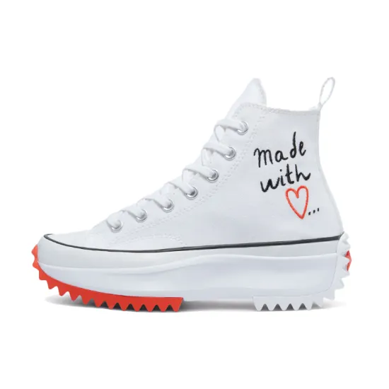 Converse Run Star Hike Hi Made With Love White Women's
