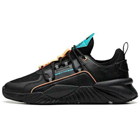ANTA Chunky Sneakers Men Low-Top Black/Rio Green