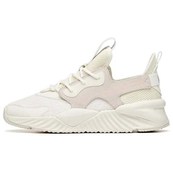 ANTA Chunky Sneakers Women's Low-Top Ivory White/Light Brown