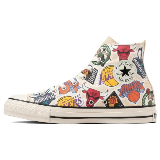 Nba X Converse All Star Canvas Shoes Unisex High-top Beige