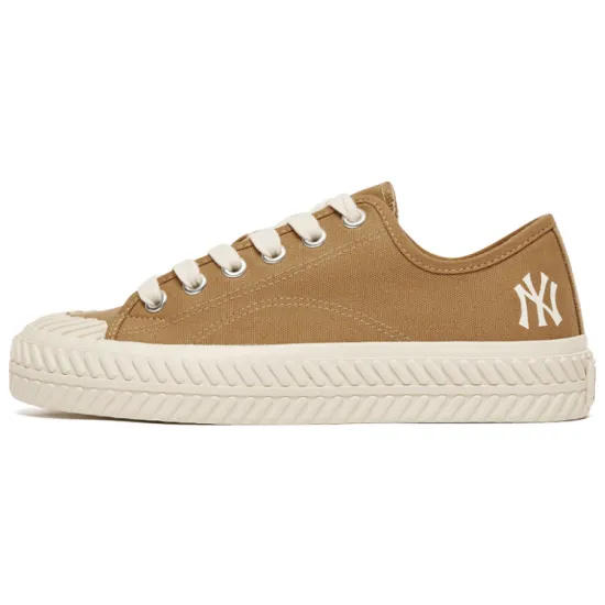 MLB Playball Anti-Slip Wear-Resistant Low-Top Canvas Shoes Unisex Brown