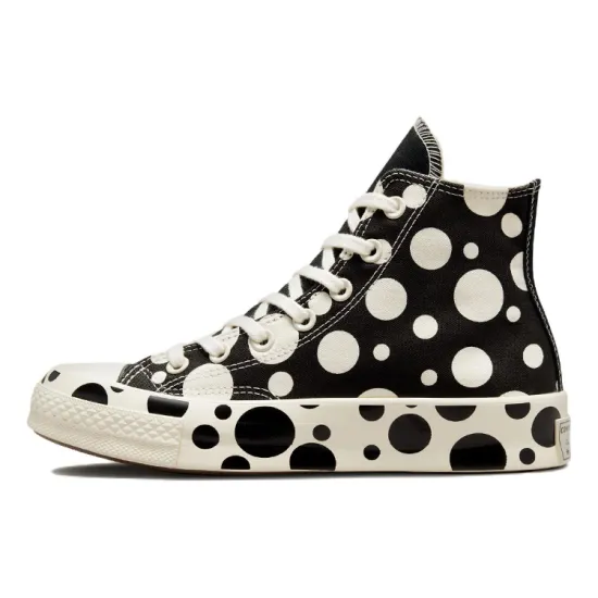 Converse Chuck Taylor All Star 70 Hi Polka Dots Black Egret Black Women's
