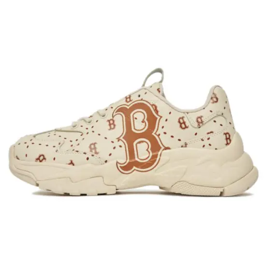 MLB Big Ball Chunky Chunky Sneakers Unisex Low-Top Beige Yellow