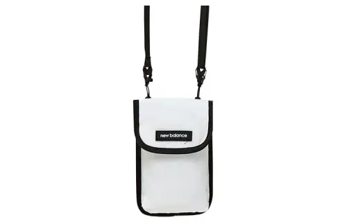 New Balance Cotton With Nylon Cell Phone Pouch, Shoulder Bag, Crossbody Bag Mini Men's White