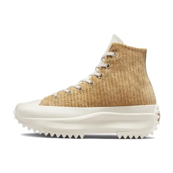 Converse Run Star Hike Canvas Shoes Unisex High-top Brown/Yellow