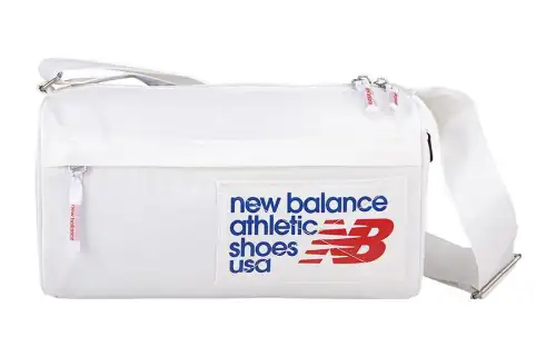 New Balance Polyester Shoulder Bag, Crossbody Bag Unisex White