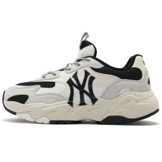 MLB Big Ball Chunky Cushioning Height Increasing Low Top Chunky Sneakers Unisex Black