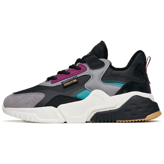 ANTA Rubik's Cube Casual Shoes Men Low-Top Black/Sandstorm Gray