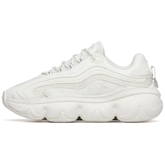 ANTA Life Collection Chunky Sneakers Women's Low-Top Ivory White/Silver