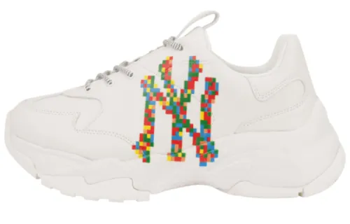 MLB Big Ball Chunky New York Yankees Leather Slip Resistant, Abrasion Resistant, Lightweight Low top Chunky Sneakers