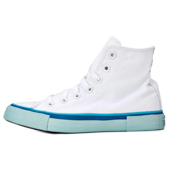 Converse Chuck Taylor All Star Canvas Shoes Women's High-top Milky White Blue