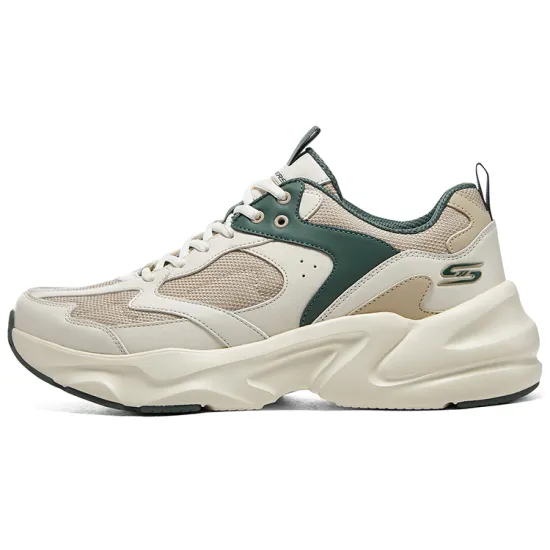 Skechers BOBS BAMINA 2 Chunky Sneakers Men Low-Top Beige Green