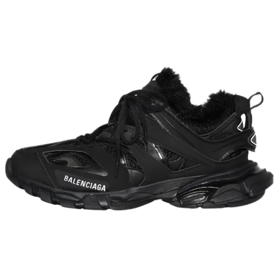 Balenciaga Track Fake Fur Black Women's