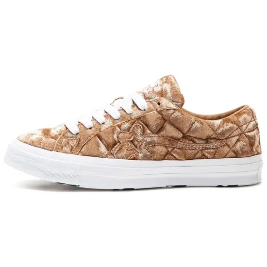 Converse One Star Ox Golf Le Fleur TTC Quilted Velvet Brown Sugar