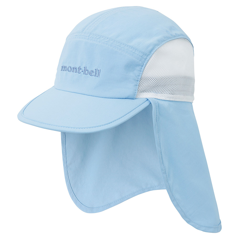 MONTBELL Japanese equipment for traveling, summer travel children's nylon sun hat, 23 years, with neck protection