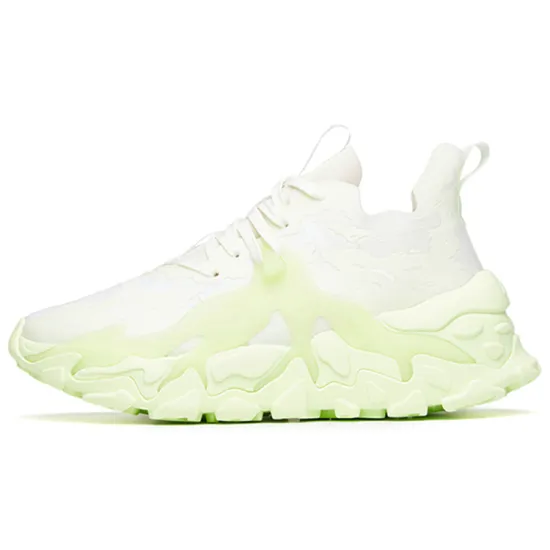 ANTA Chunky Sneakers Men Low-Top White/Neon Green