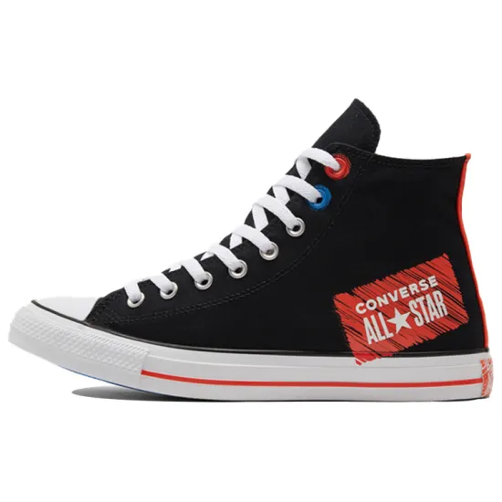 Converse Chuck Taylor All Star Canvas Shoes Unisex High-top Black/Red