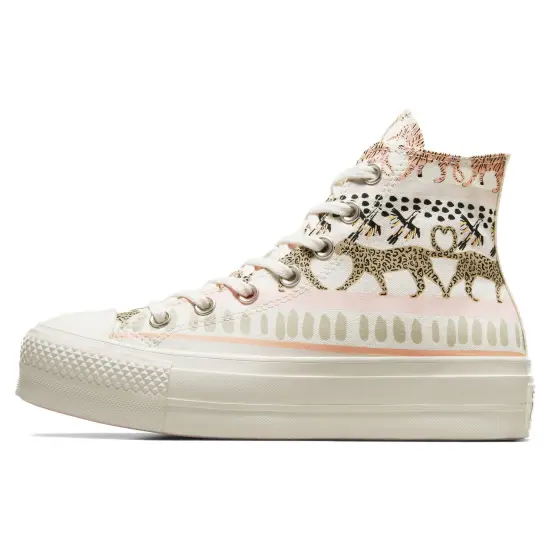 Converse Chuck Taylor All Star Canvas Shoes Women's High-Top White Brown