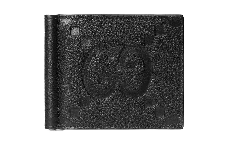 GUCCI Leather Wallet Large Men's Black