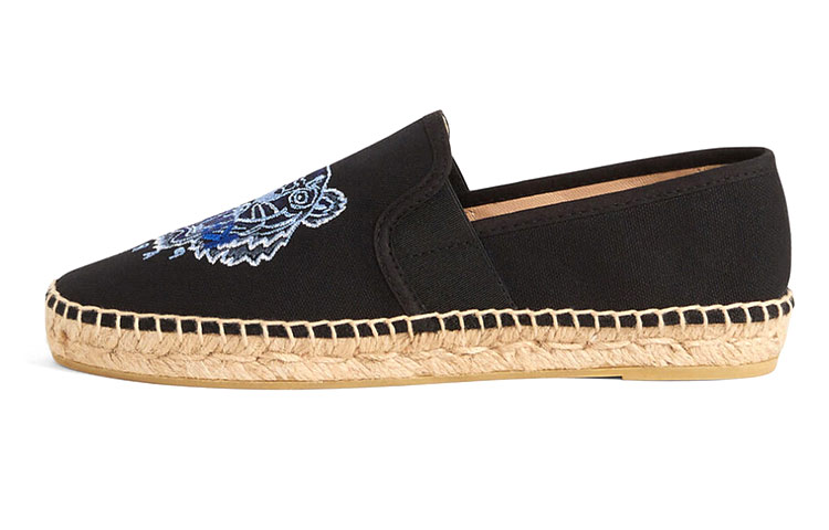 KENZO Эластичный холст Tiger простой и удобный. для отдыха туфли женский черный