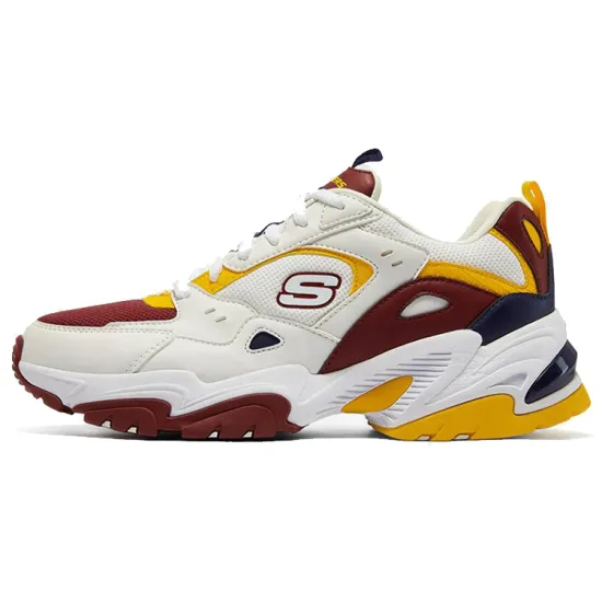Skechers Stamina V2 Chunky Sneakers Men Low-Top White/Red Yellow