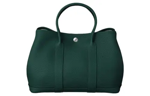 HERMES Garden Party Negonda Calfskin Handbag 30 Women's 60 Vert Bronze Green