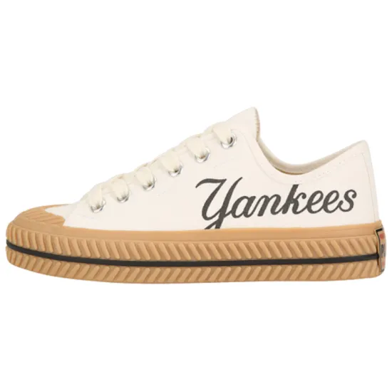 MLB Playball Canvas Shoes Unisex Low-Top White Brown
