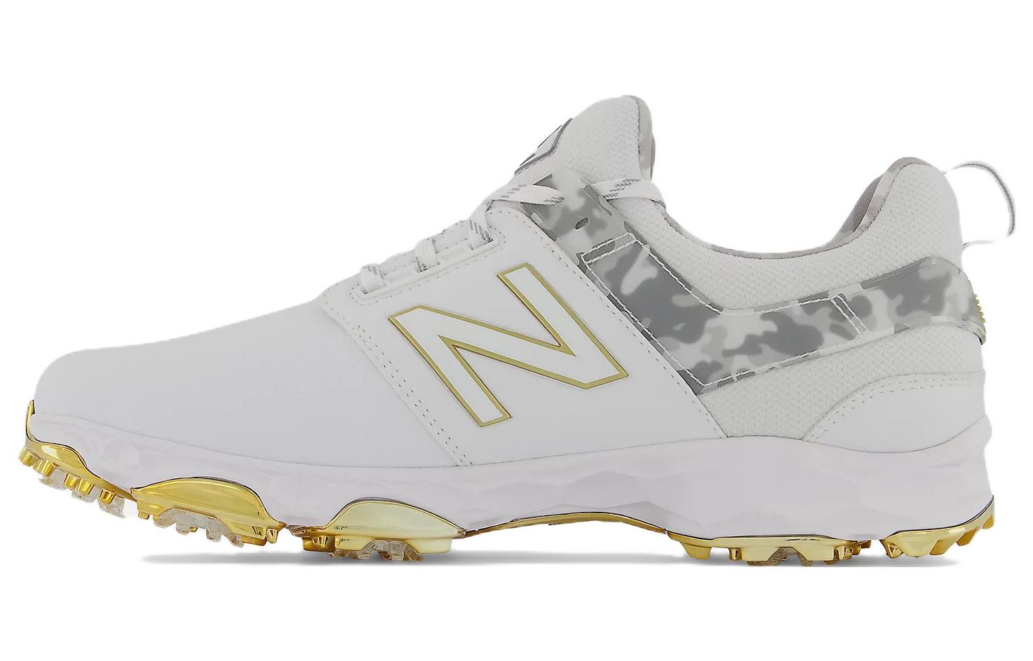 New Balance NB Fresh Foam Golf Shoes Men's Mid Top White/Gold/Gray