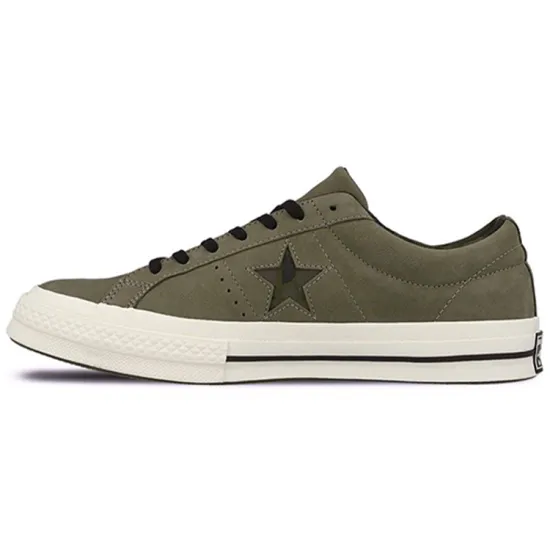 Converse One Star Canvas Shoes Unisex Low-top Olive Green
