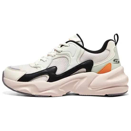 Skechers BOBS BAMINA 2 Chunky Sneakers Women's Low-Top White Orange