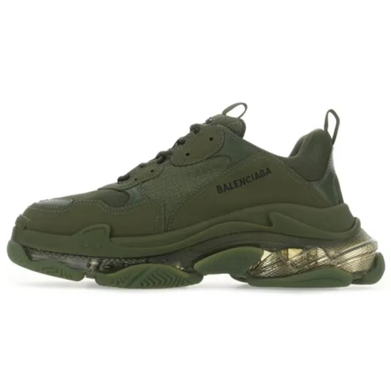 Balenciaga Triple S Clear Sole Dark Green