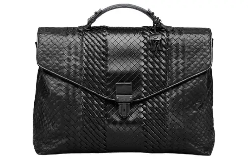 Bottega Veneta Cow Leather Handbag Men's Black