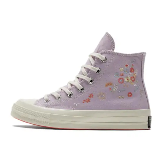 Converse Chuck Taylor All Star 70 Hi Embroidered Floral Pale Amethyst