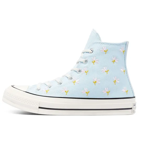 Chuck 70 Women's Converse High 'Embroidered Floral Print   Chambray Blue' Women's
