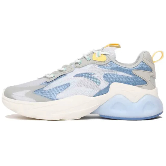 ANTA Chunky Sneakers Men Low-Top Sand Gray/Antique Blue/Light Gray
