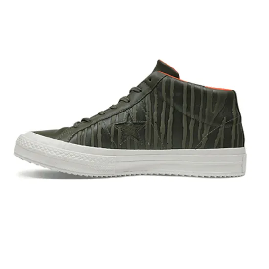 Converse One Star Canvas Shoes Unisex Mid-top Green